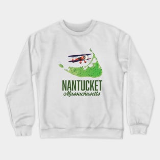 Nantucket Massachusetts Map Crewneck Sweatshirt